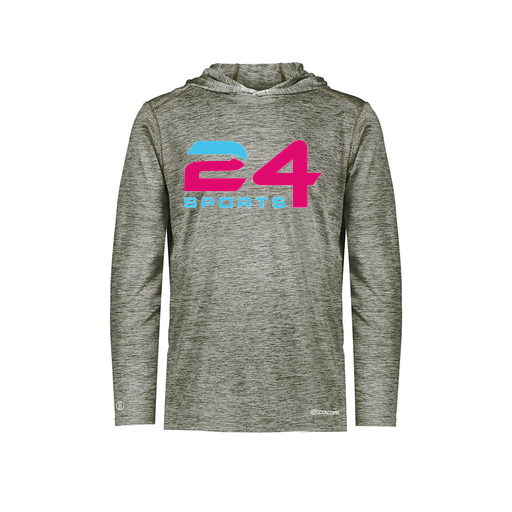 [FOLHCGGY-YS-LOGO1] Decker Youth Charge Hoodie (Youth S, Gray)