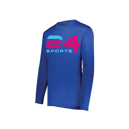 [222822.060.XS-LOGO1] Men's LS Smooth Sport Shirt (Adult XS, Royal)