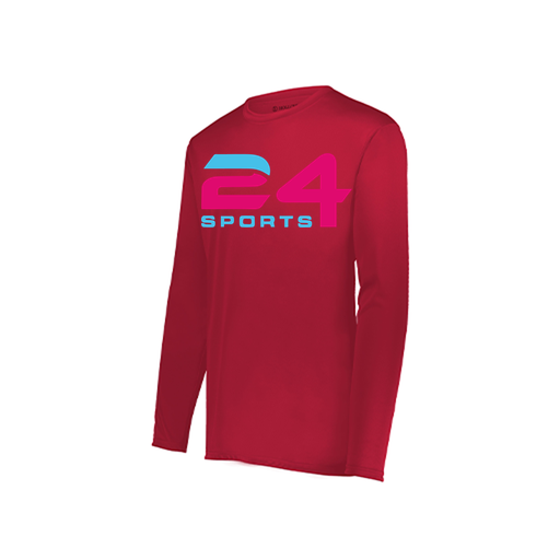 [222822.083.XS-LOGO1] Men's LS Smooth Sport Shirt (Adult XS, Red)