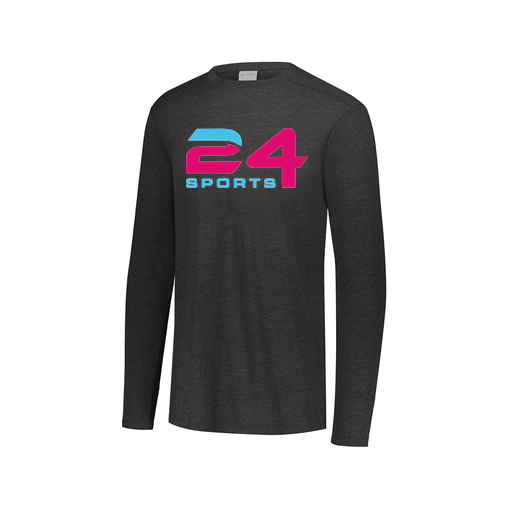 [FTLCUBBK-AXS-LOGO1] Decker Men's Tri-Blend T-Shirt - Long Sleeve (Adult XS, Black)