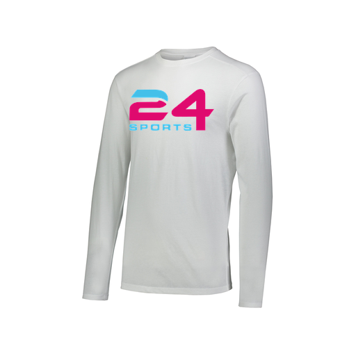 [FTLCUBWH-AXS-LOGO1] Decker Men's Tri-Blend T-Shirt - Long Sleeve (Adult XS, White)