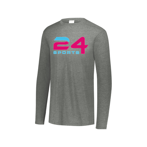 [FTLCUBGY-AXS-LOGO1] Decker Men's Tri-Blend T-Shirt - Long Sleeve (Adult XS, Gray)