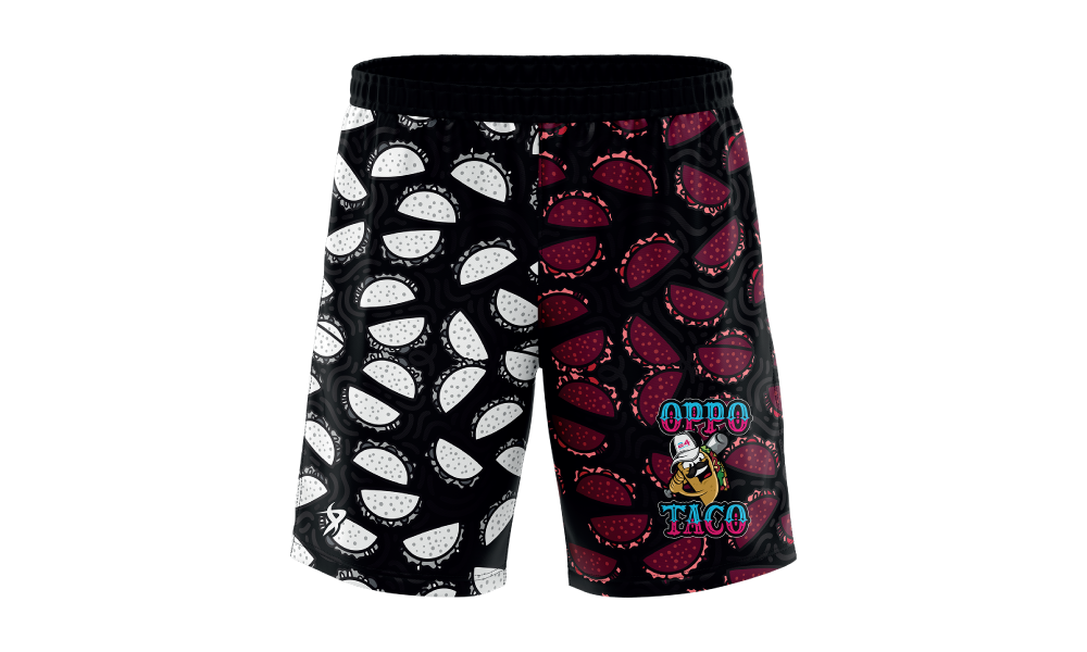 24 Sports - Youth OPPO TACO Shorts - White/Maroon