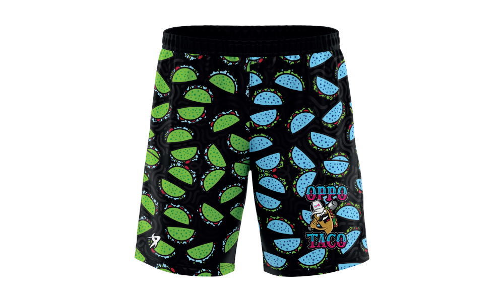 24 Sports - Adult OPPO TACO Shorts - Green/Blue